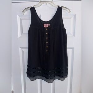 Women’s Juicy Couture Black Silk Sleeveless Top Size 0 (XS) New With Tags